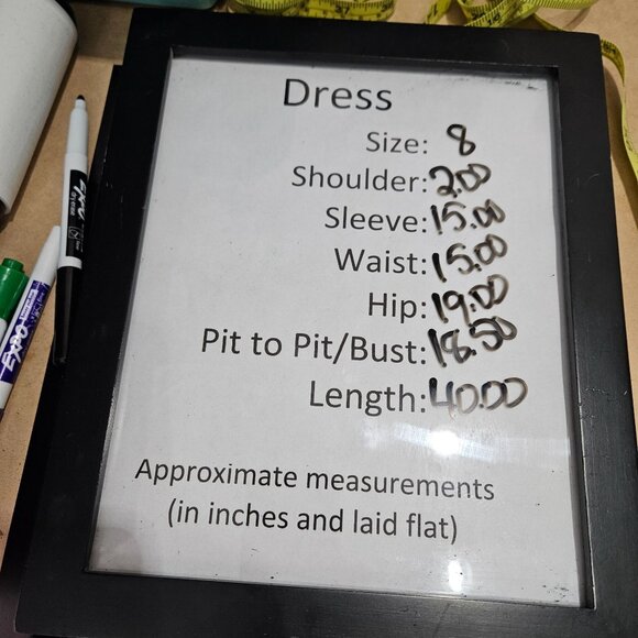 Vint 80s Liz Claiborne Midi Circle Dress 8 Red Polka Dot Full Skirt Puff Sleeve - Picture 9 of 9